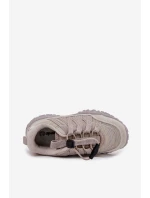 Sneakersy Dziecięce Ze Ściągaczem Jasnobeżowe Nanelita