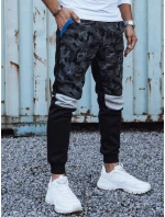 Pánske maskáčové tepláky čierne FashionStreet UX4429