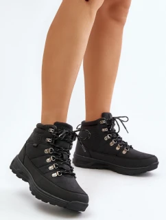 Zateplené pánske trekingové topánky Black Lee Cooper LCJ-24-03-3034M