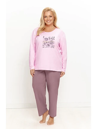 3657 DÁMSKE DLHÉ PYŽAMO SOLENE 2XL–4XL 3657 DÁMSKE DLHÉ PYŽAMO SOLENE 2XL–4XL