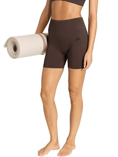 Dámske legíny adidas Workout Essentials Knit 4 Inch Leggings brown KE5841 women's