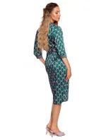 M668 Zavinovacie šaty s potlačou - model 1 M668 Zavinovacie šaty s potlačou - model 1