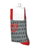 Vzorované pánske ponožky Steven art.136 Srdiečka