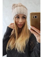 Paris fleecová čiapka K212 tmavo béžová + béžová Paris fleecová čiapka K212 tmavo béžová + béžová