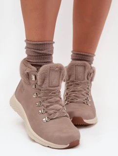 Dámske topánky s kožušinou Big Star MM274487 Grey