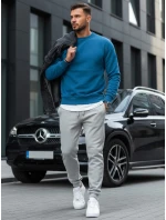 Pánska hladká tmavomodrá mikina FashionStreet BX5058