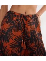 Letné saténové nohavice - BROWN - TRIUMPH BROWN - TRIUMPH