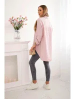 Plus veľkosť bavlnené mušelínové tričko tmavo púdrová ružová