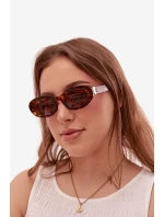 Dámské sluneční brýle s perlami Hnědé