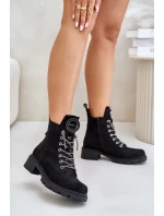 Zateplené topánky s ozdobným šnurovaním Vinceza Black