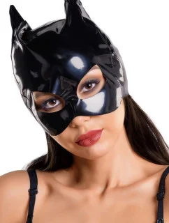 Dámska sexy erotická maska Erolanta 955020 Black - lesklá