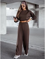 Dámska tepláková súprava v čokoládovo hnedej farbe FashionStreet AY1208