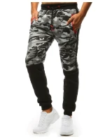 Pánske maskáčové sivé tepláky FashionStreet UX3493 Pánske maskáčové sivé tepláky FashionStreet UX3493