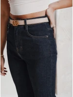 Dámske široké džínsy tmavomodré FashionStreet UY2775