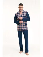 Luna 797 dlhé/r 3XL pánske pyžamo bez zipsu