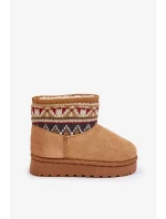 Detské snežnice so vzorom Zateplená kožušina Camel Mirirae Detské snežnice so vzorom Zateplená kožušina Camel Mirirae