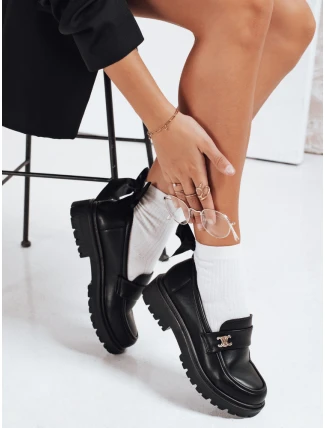 Dámske čierne mokasíny FashionStreet ZY1122