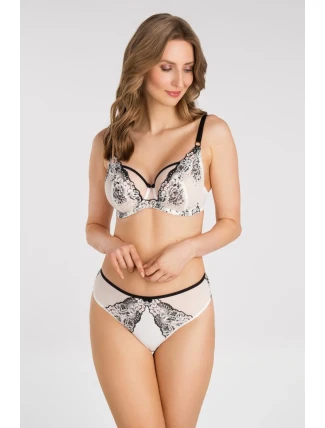 Gorsenia K 842 Čierno-biele tangá S-2XL