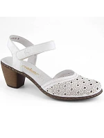 Pohodlné kožené sandále Rieker W RKR650 white
