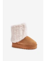 Dziecięce Botki Śniegowce Z Futerkiem Camel Crisie