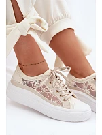Lee Cooper LCW-26-44-4481 Dámske šnurovacie tenisky na platforme Beige Lee Cooper LCW-26-44-4481 Dámske šnurovacie tenisky na platforme Beige