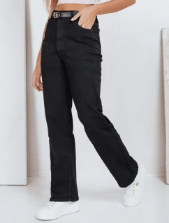 Dámske široké čierne džínsy FashionStreet UY2748