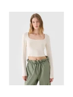 Dámske hladké tričko s dlhým rukávom 4F 4FRSS24TLONF499-11S