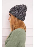 Fleecová čiapka Melisa K241 sivá+čierna