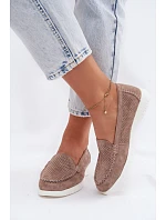 Dámské Mokasyny Vinceza Béžové z přírodního semiše