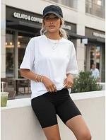 Dámske cyklistické šortky s vysokým pásom čierne FashionStreet SY0573