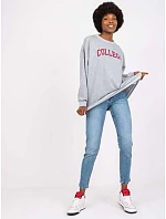 Dámska oversize mikina College grey melange (7649) Dámska oversize mikina College grey melange (7649)