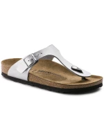 Dámske žabky Birkenstock Gizeh Birko-Flor slim silver (0043853)