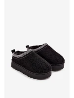 Śniegowce Dziecięce Młodzieżowe Z Futerkiem Typu Baranek Czarne Selathiel