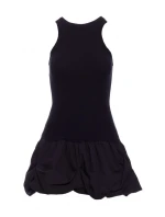 M863 Šaty Bubble hem racer - čierne