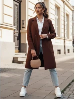 Dámsky dlhý hnedý kabát LINNORE oversize FashionStreet NY0705 Dámsky dlhý hnedý kabát LINNORE oversize FashionStreet NY0705