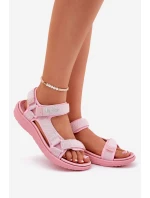 Dámske sandále na zips Material Dry Lee Cooper LCW-25-34-3561L Pink Dámske sandále na zips Material Dry Lee Cooper LCW-25-34-3561L Pink