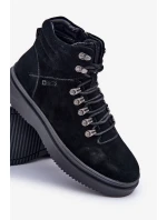 Semišové pánske zateplené trapper Big Star OO174187 black