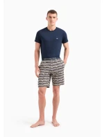 Pánske pyžamo 112101 4R583 18855 hnedé so vzorom - Emporio Armani Pánske pyžamo 112101 4R583 18855 hnedé so vzorom - Emporio Armani