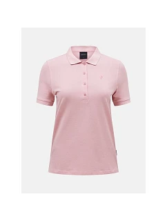 Dámske tričko PEAK PERFORMANCE W Classic Cotton Polo, ružová farba