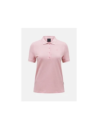 Dámske tričko PEAK PERFORMANCE W Classic Cotton Polo, ružová farba Dámske tričko PEAK PERFORMANCE W Classic Cotton Polo, ružová farba