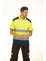 Yoko HVJ 220 Hi-Vis Piqué Polo 79.J220, vysoká viditeľnosť, žltá/námornícka modrá Yoko HVJ 220 Hi-Vis Piqué Polo 79.J220, vysoká viditeľnosť, žltá/námornícka modrá