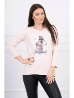 Blúzka s potlačou Original powder pink Blúzka s potlačou Original powder pink