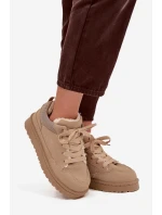 Dámské tenisky s teplou podšívkou Béžové Cyrissa