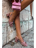 Dámske sandále na podpätku Dirty Pink Taffina Dámske sandále na podpätku Dirty Pink Taffina