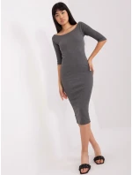 Šaty EM SK HS 21 503.43P tmavosivé Šaty EM SK HS 21 503.43P tmavosivé