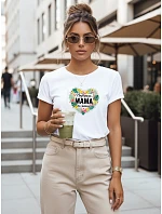 Dámske tričko s potlačou na Deň matiek biele FashionStreet NX5029RY