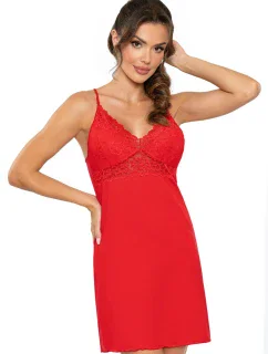 Dámska nočná košeľa Gabi červená - Donna