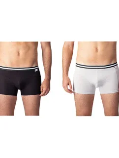 Dvojité balenie bavlnených boxeriek COTTON STRETCH BOXER 2x - BELLINDA - čierne