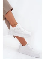 Sneakersy Damskie Na Platformie Big Star SS274590 HI-POLY SYSTEM Białe