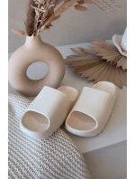 Dámské pantofle na platformě Ecru Olyria